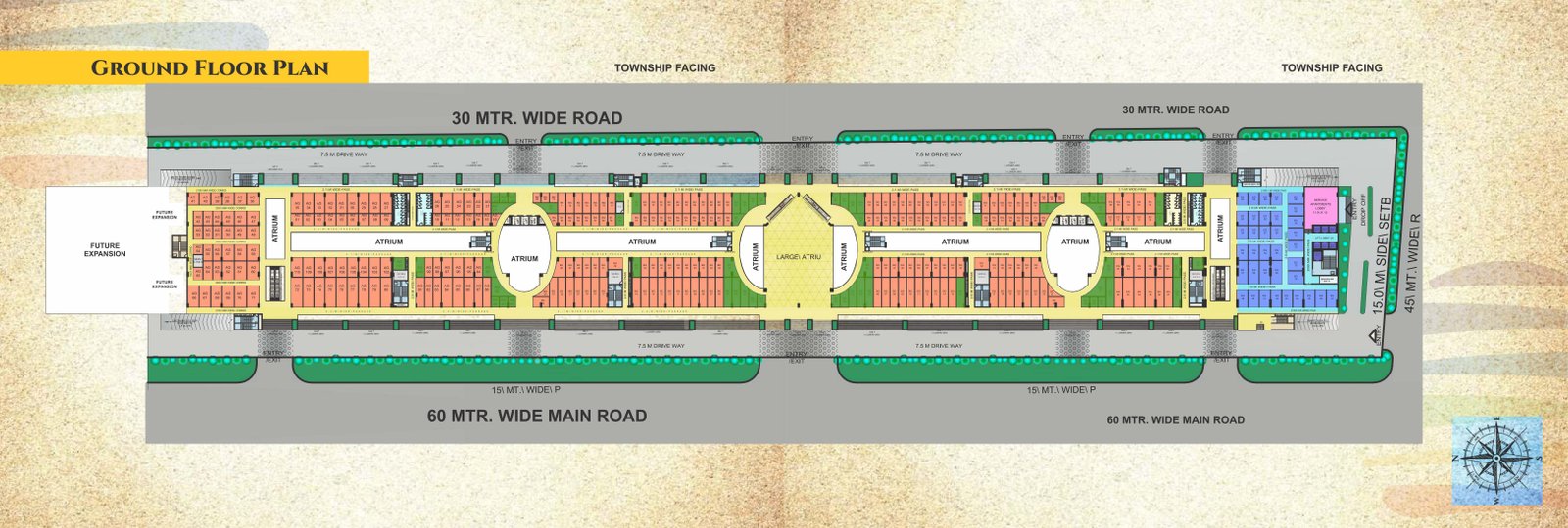 Spectrum Metro II: ground-floor site/master-plan reference from the developer brochure.
