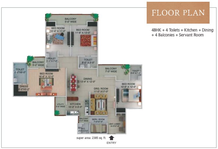 Supertech Capetown developer brochure · 2,385 sq ft Super Area.