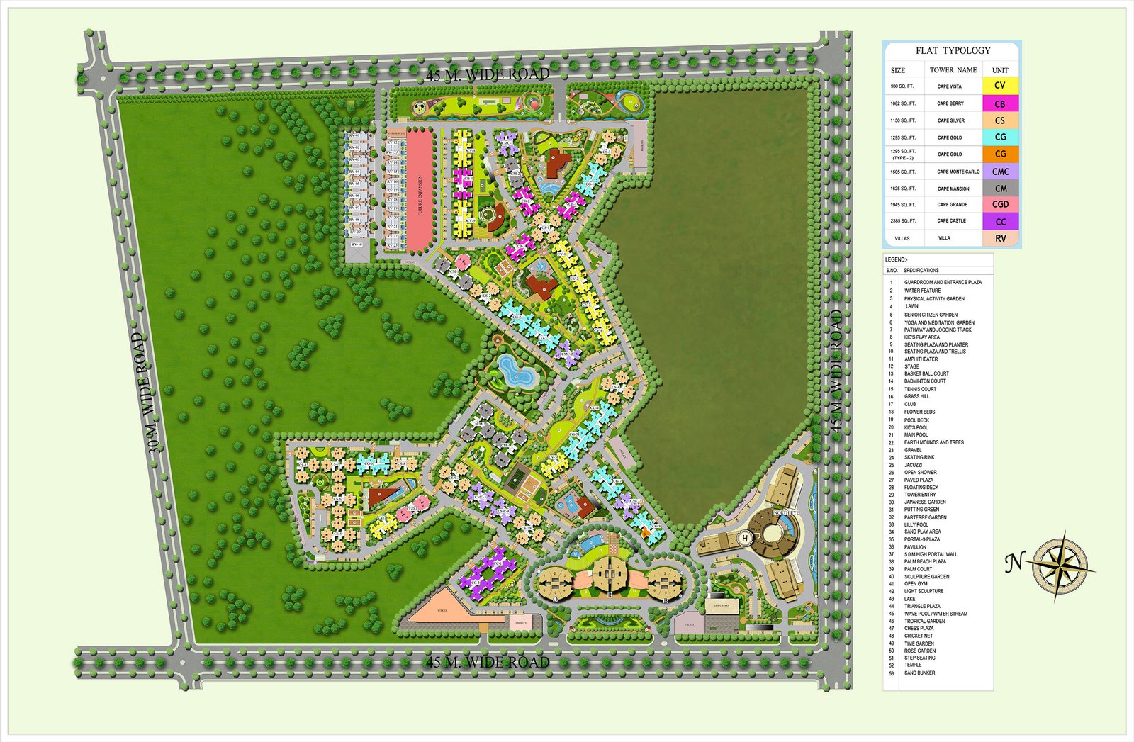 Supertech Capetown · conceptual campus plan. North Eye and ORB are shown for location context.