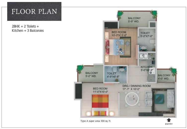 Supertech Capetown developer brochure · 930 sq ft Super Area.